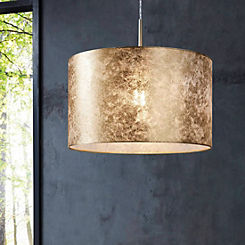 Viserbella 1 Light Fabric Champagne And Gold Hanging Pendant Light by EGLO