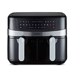 Vortx 9L Dual Basket Air Fryer with 10 One-Touch Presets T17088 - Black by Tower
