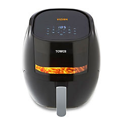 Vortx Vizion Digital 7L Air Fryer with Rapid Air Circulation T17072 - Black by Tower
