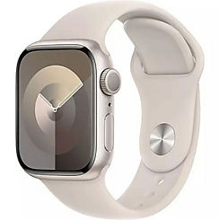 Watch Series 9 GPS 41mm Starlight Aluminium Case with Starlight Sport Band - M/L by Apple