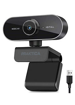 Webcam Full HD Auto Focus USB-A Built in Microphone by Praktica