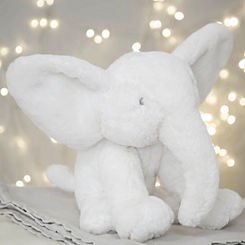 White 31 cm Soft Plush Elephant by Bambino