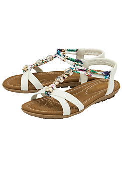 White Claribel Sandals by Lotus