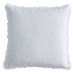 White Freya Linen Cotton 45 x 45cm Cushion by Kaleidoscope