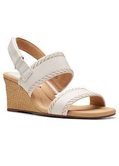White Leather Kyarra Rose Sandals by Clarks