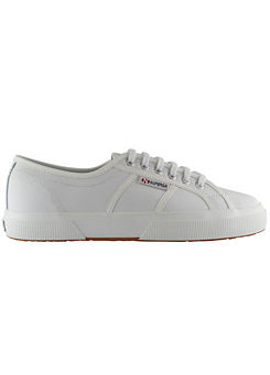 White Leather Lace Up Pumps by Superga