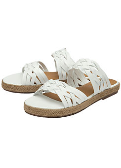 White Leather Levens Sandals by Ravel