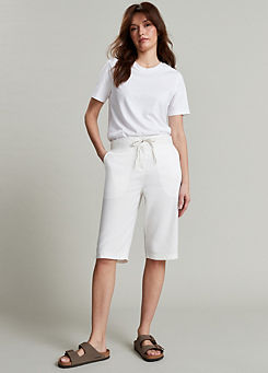 White Linen Shorts by Freemans
