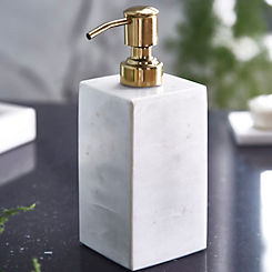 White Marble Liquid Soap Dispenser by Freemans