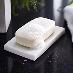 White Marble Soap Dish by Freemans