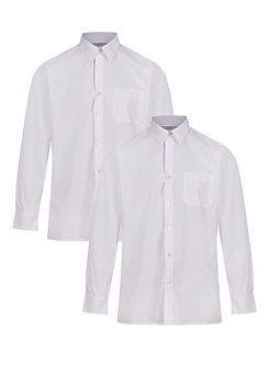 White Non Iron Long Sleeve Shirt - Twin pack by Trutex