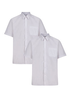 White Non Iron Short Sleeve Shirt - Twin pack by Trutex