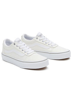 White Spring Glitter Girls Ward Trainers by Vans