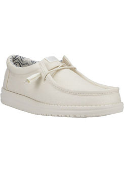 White Wally Canvas Shoes by Hey Dude