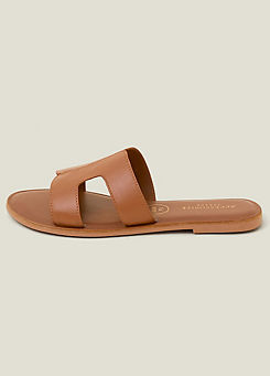 Wide Fit Cut-Out Leather Sandals by Accessorize