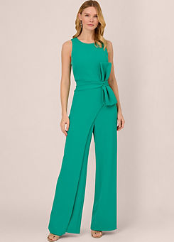 Wide Leg Bow Detail Jumpsuit by Adrianna Papell