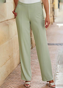 Wide-Leg Occasion Trousers by Cotton Traders