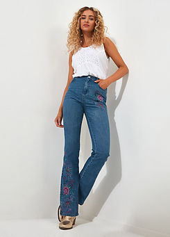 Winnie Embroidered Jeans by Joe Browns