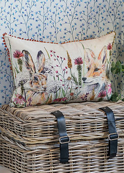Winnie Hare Printed 40x60cm Feather Filled Cushion by Voyage Maison