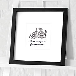 Winnie The Pooh ’Today Is My New Favourite Day’ Framed Print by Disney