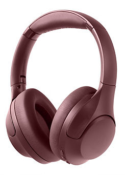 Wireless Noise Cancelling Over Ear Studio Headphones with Travel Case - Burgundy by Reflex