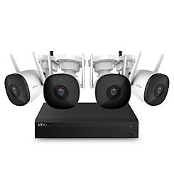 Wireless Security Camera System 4-Channel 1TB Wi-Fi NVR with 4 Bullet 2C Cameras by IMOU