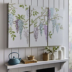 Wisteria Garden Embroidered Floral Printed Canvas by Laura Ashley