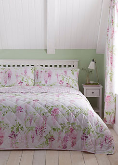 Wisteria Quilted Bedspread - Pink by Dreams & Drapes