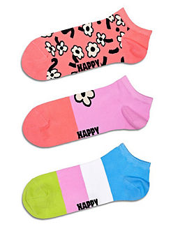 Womens 3 Pack Flower Low Socks by Happy Socks