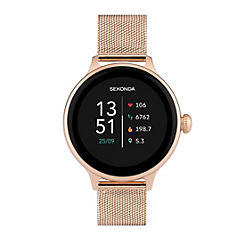 Womens Connect 40 mm Smart Watch - Rose Gold Stainless Steel Strap by Sekonda