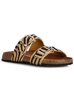 Women’s Brown D New Brionia B C Sandals by Geox