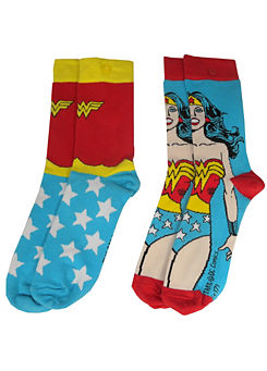 Wonder Woman Pack of 2 Ladies Socks
