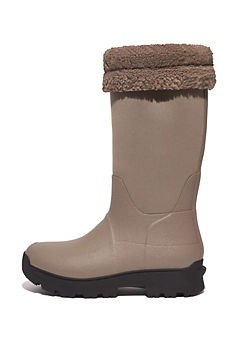 WonderWelly™ ATB Minky Grey Fleece-Lined Roll-Down Rain Boots by Fitflop