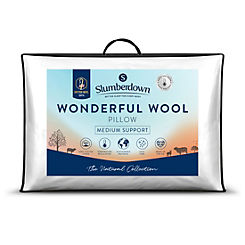 Wonderful Wool Medium Support Pillow by Slumberdown