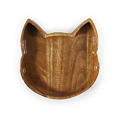 Wooden Cat Shaped Pet Bowl - 420 ml by Rosewood