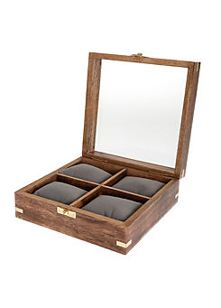 Wooden Watch Box Holds 4 Watches by Harvey Makin