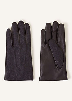 Wool and Leather Gloves by Accessorize