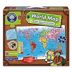 World Map Puzzle & Poster by Orchard Toys