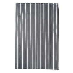 Woven Butchers Stripe Set of 4 Grey Tea Towels by Le Chateau
