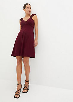 Wrap Lace Shoulder Dress by bonprix