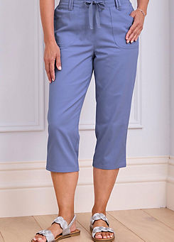 Wrinkle Free Pull-On Crop Trousers by Cotton Traders