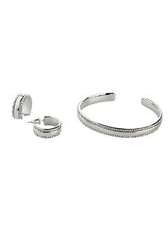 Wrist Cuff & Hoop Earrings by bonprix