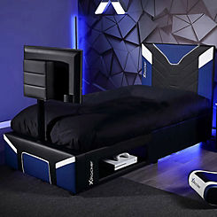 X Rocker Cerberus Twist TV Gaming Bed - Single Blue