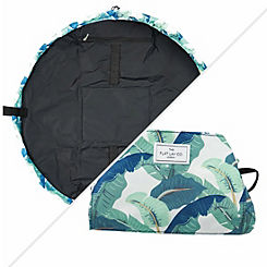 XXL Tropical Leaves Open Flat Makeup Bag by The Flat Lay Co.