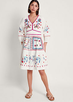Zinnia Embroidered Dress by Monsoon