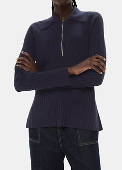 Zip Polo Knit Jumper by Whistles