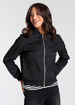 Zip Through Bomber Jacket by AJC