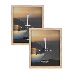 iFrame Set of 2 Oak Finish 8 x 10 inch Photograph Frames