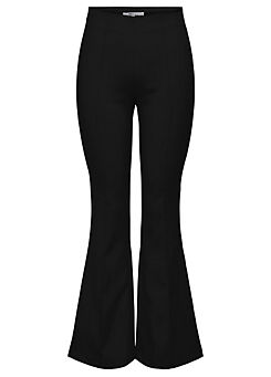 ’Astrid’ Flared Jersey Trousers by Only