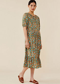 ’Camber’ Viscose Floral Midi Dress by Finery